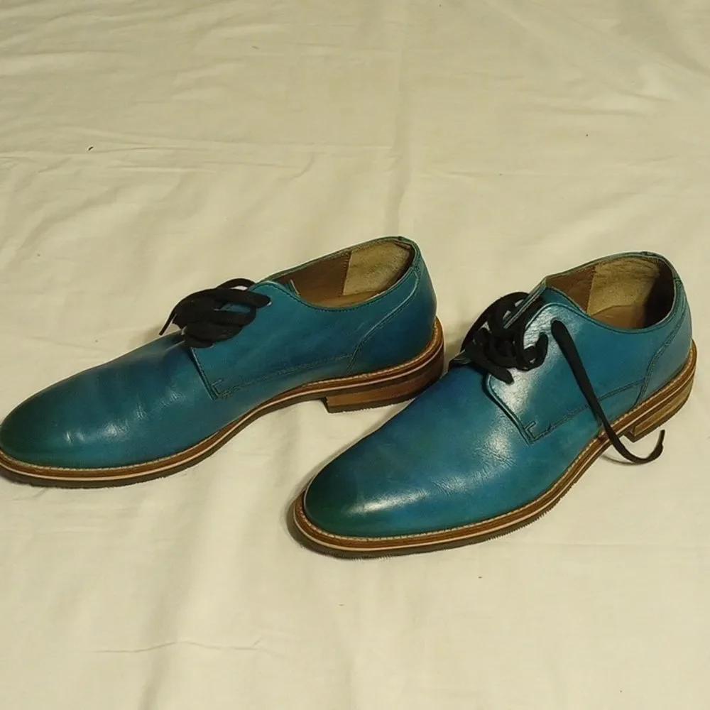 Ombre Blue Leather Bacco Bucci Dress Shoes